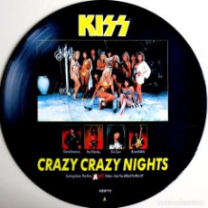 Discos de vinilo: KISS ‎– CRAZY CRAZY NIGHTS - MAXI-SINGLE DE VINILO, PICTURE DISC, NUEVO, EN FUNDA GENERICA DE PVC. Lote 99485283