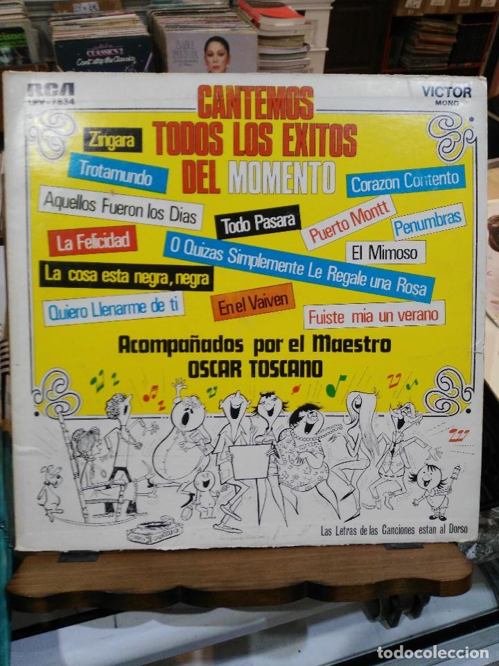 Discos de vinilo: Cantemos Todos los &eacute;xitos del momento - Acomp. por el Maestro Oscar Toscano - LP. sello RCA