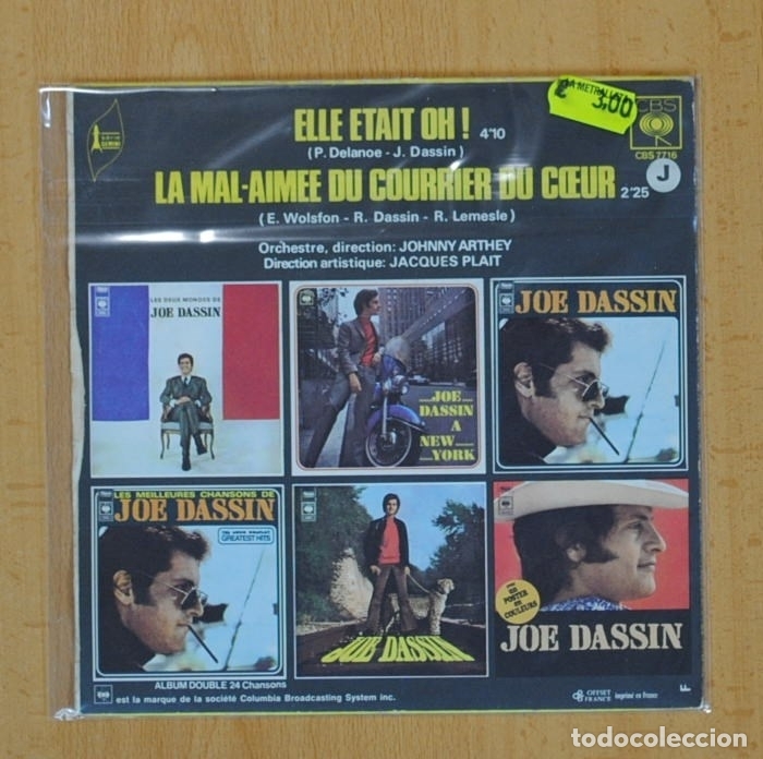 Discos de vinilo: JOE DASSIN - ELLE ETAIT OH - SINGLE - Foto 2