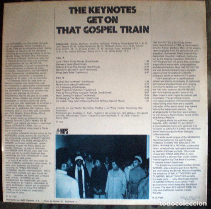 Discos de vinilo: The Keynotes &ndash; Get On That Gospel Train LP 1976 - Foto 2