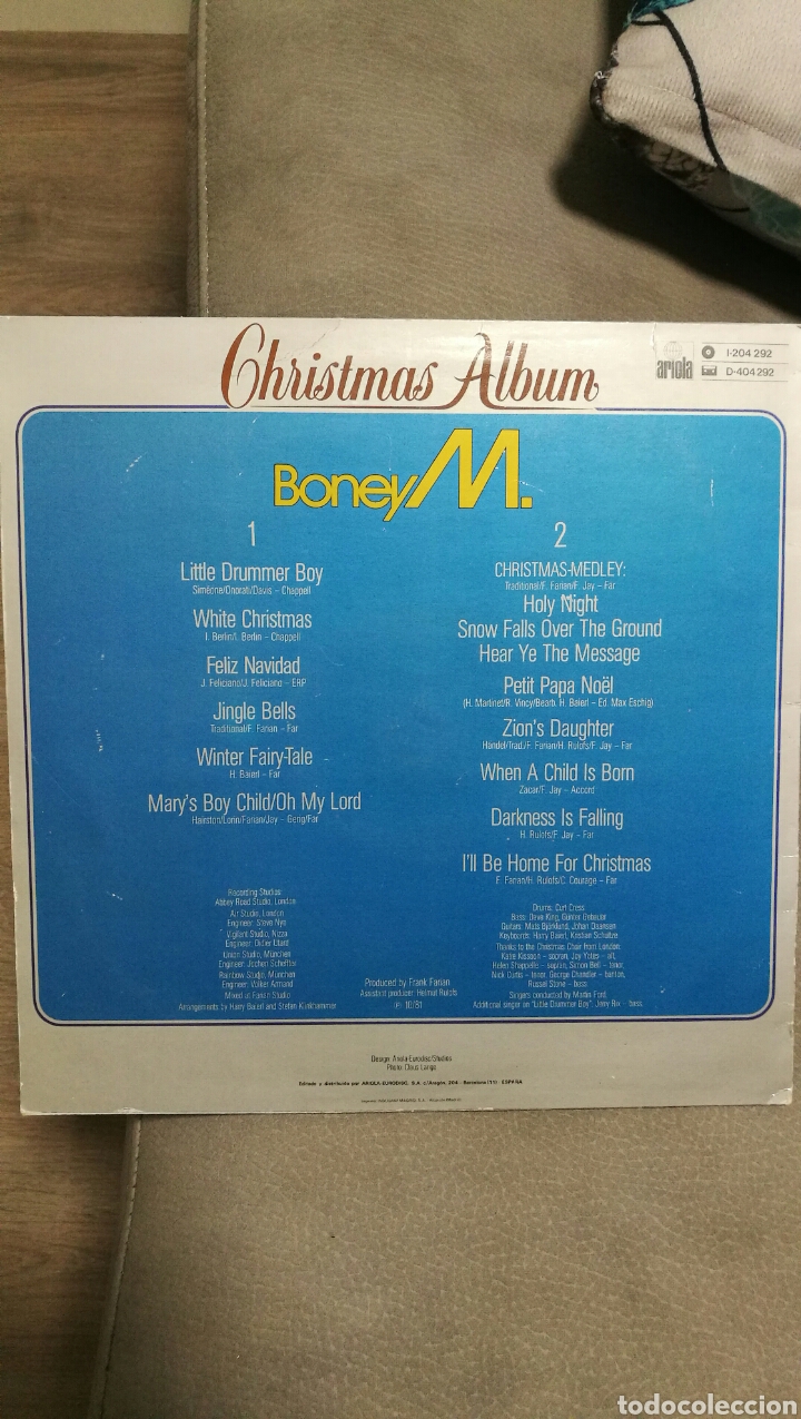 Discos de vinilo: Disco de vinilo Boney M. Navidad - Foto 2