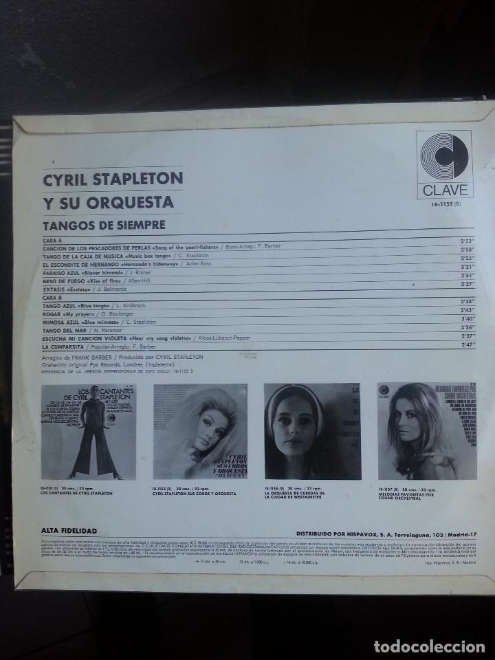 Discos de vinilo: TANGOS DE SIEMPRE - CYRL STAPLETON . - Foto 2