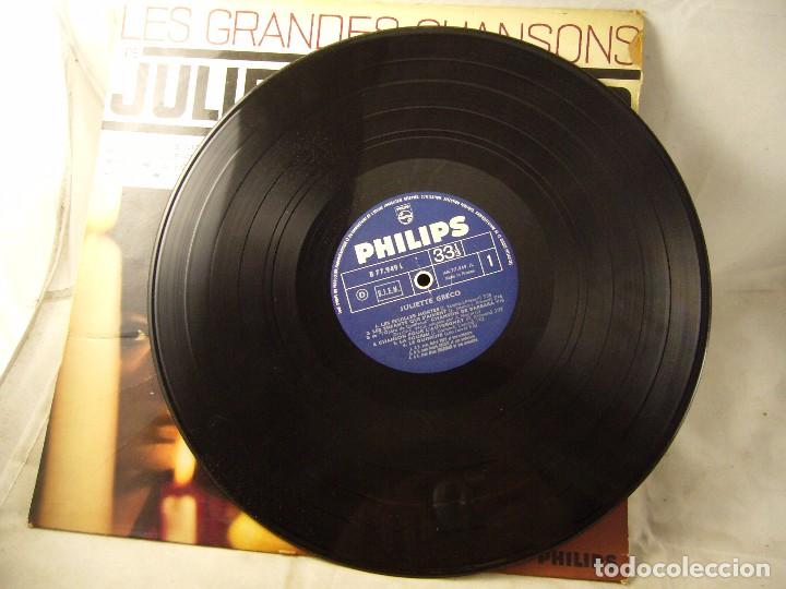 Discos de vinilo: Les grandes chansons de juliette greco philips - Foto 3