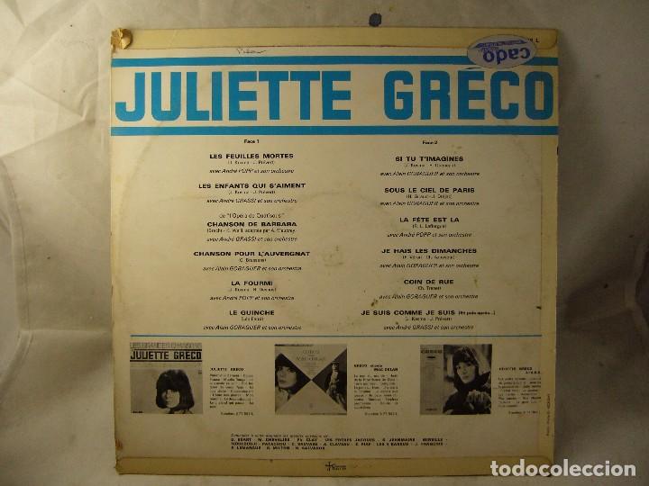 Discos de vinilo: Les grandes chansons de juliette greco philips - Foto 4