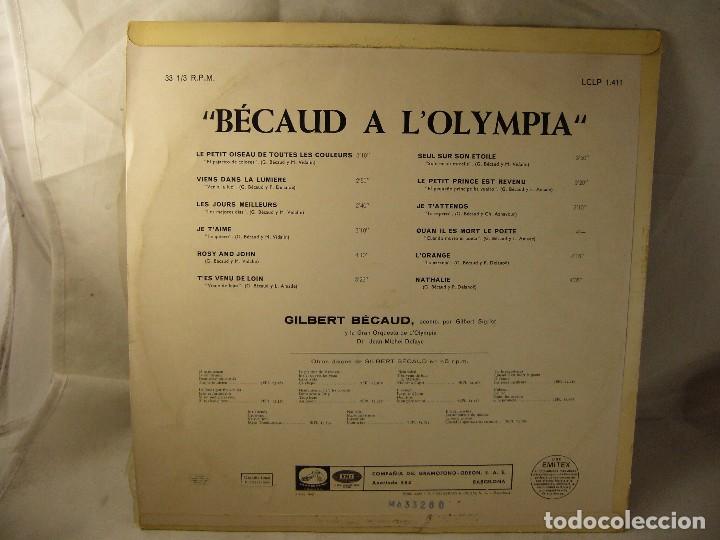 Discos de vinilo: Becauo a lolympia, Gilbert Becaud - Foto 4