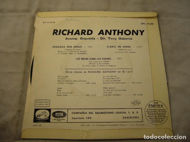 Discos de vinilo: RICHARD ANTHONY EP ARANJUEZ, MON AMOUR 1967 - Foto 4