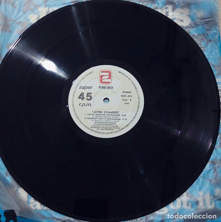 Discos de vinilo: MAXI SINGLE JAYNE EDWARDS - HARMONY/I GOT IT - SONIC 1984. - Foto 4