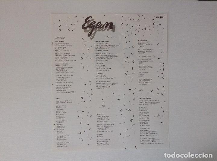 Discos de vinilo: EGAN - EGAN - LP vinilo ELKAR 1988 CON LETRAS MINT - Foto 4