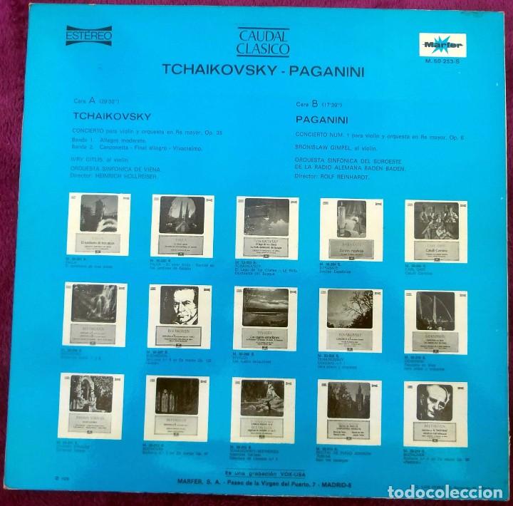 Discos de vinilo: Vinilo LP: (Caudal Cl&aacute;sico) Tchaikovsky - Paganini - Foto 2