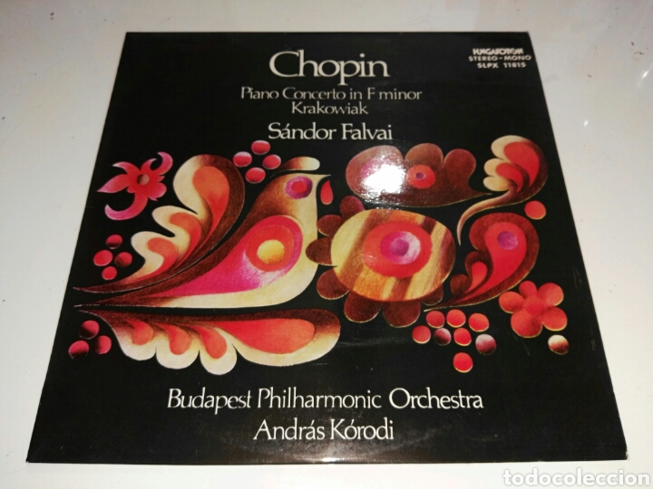 Disques de vinyle: Chopin- LP Piano Concerto in F minor Krakoviak- Sandor Falvai- Hungaroton 1977 2