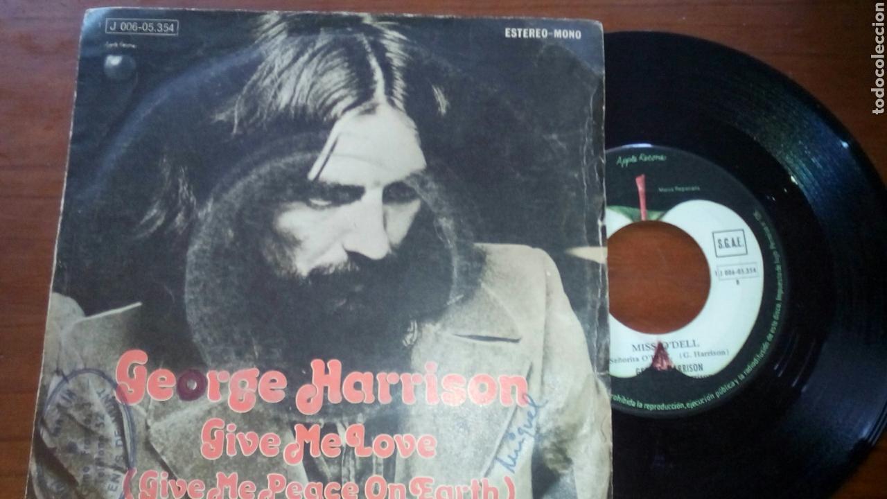 Discos de vinilo: George Harrison give me love single vinilo - Foto 1