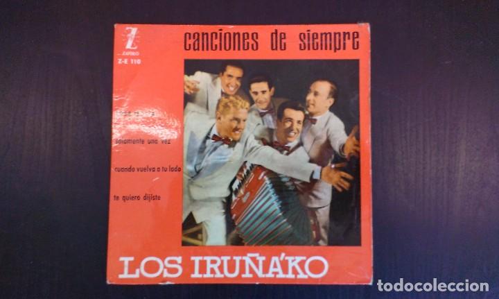 Discos de vinilo: EP LOS IRU&Ntilde;AKO CANCIONES DE SIEMPRE FOLKLORE TRADICIONAL NAVARRA - Foto 1