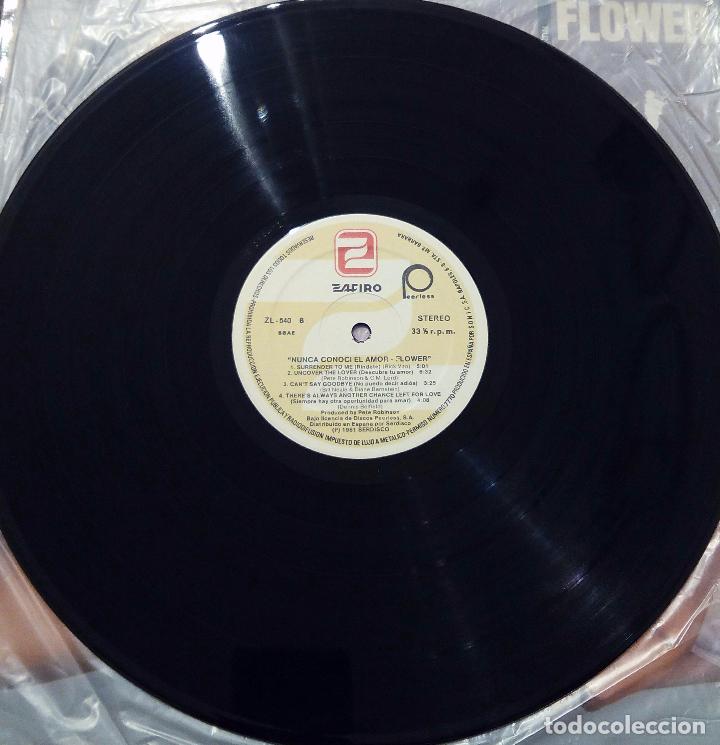 Discos de vinilo: LP FLOWER - NUNCA CONOC&Iacute; EL AMOR - SONIC 1981. - Foto 5