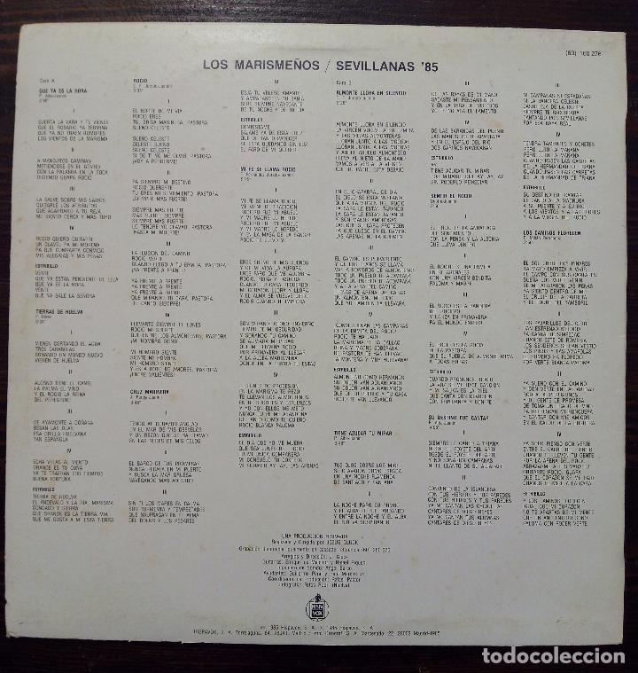 Discos de vinilo: LP LOS MARISME&Ntilde;OS - MI FE SE LLAMA ROCIO - HISPAVOX 1985. - Foto 2