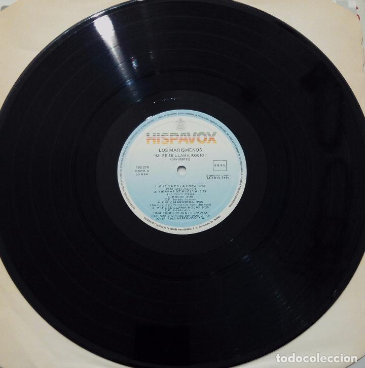 Discos de vinilo: LP LOS MARISME&Ntilde;OS - MI FE SE LLAMA ROCIO - HISPAVOX 1985. - Foto 4