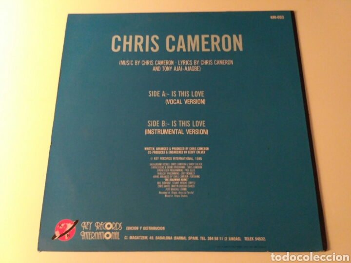 Discos de vinilo: Chris Cameron&nbsp;-&nbsp;Is This Love - Foto 2