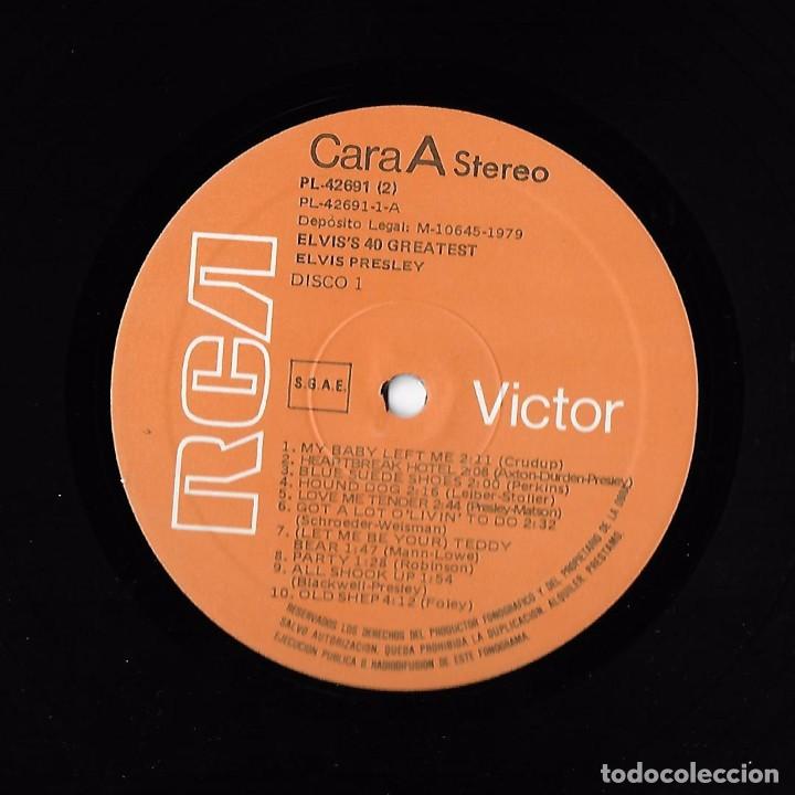Discos de vinilo: ELVIS PRESLEY: 40 GRABACIONES ORIGINALES - Foto 4