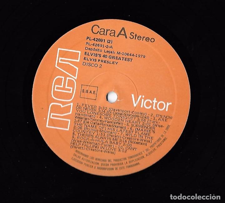 Discos de vinilo: ELVIS PRESLEY: 40 GRABACIONES ORIGINALES - Foto 5