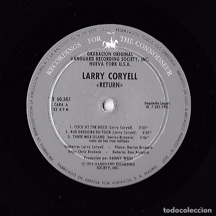 Discos de vinilo: LARRY CORYELL: RETURN - Foto 3