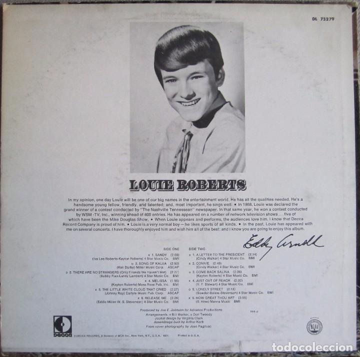 Discos de vinilo: LOUIE ROBERTS: LOUIE ROBERTS - Foto 2