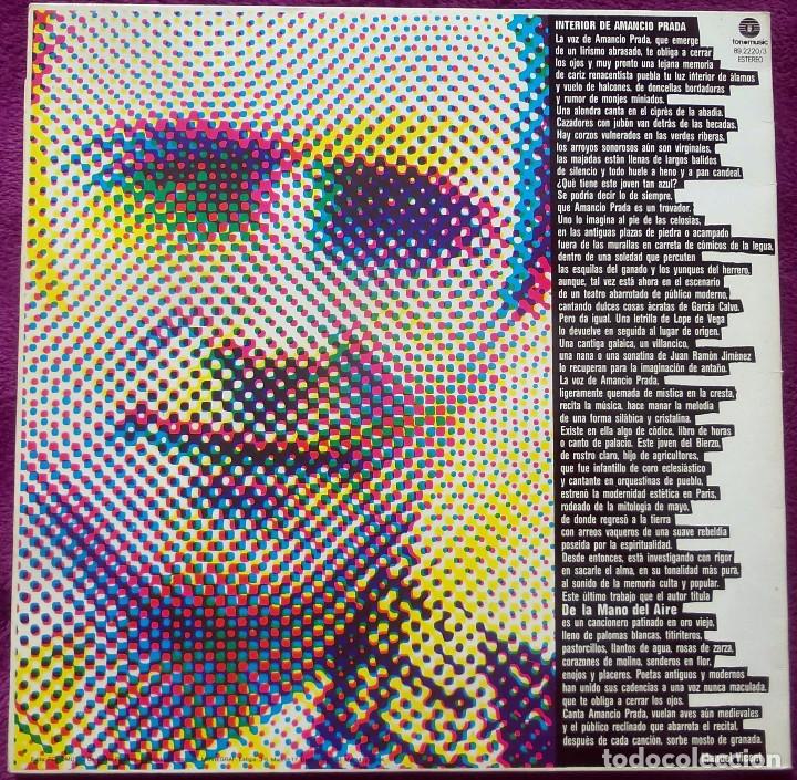 Discos de vinilo: Vinilo LP: Amancio Prada - De la Mano del Aire, Gatefold, 1984 - Foto 5