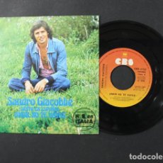 Discos de vinilo: SANDRO GIACOBBE CANTA EN ESPAÑOL, AMOR NO TE VAYAS + HACE DIEZ AÑOS, CBS 4722 1976. Lote 100521635