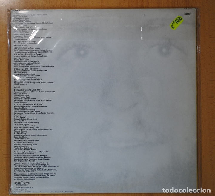 Discos de vinilo: HENRY GROSS - HENRY GROSS - LP - Foto 2