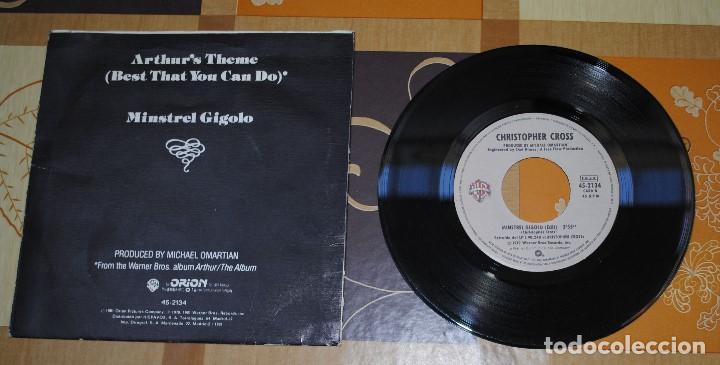 Discos de vinilo: Single, Christopher Cross, Arthurs Theme - Foto 2