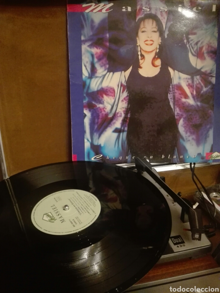 Discos de vinilo: Disco vinilo LP MASSIEL CHEQUE EN BLANCO - Foto 1