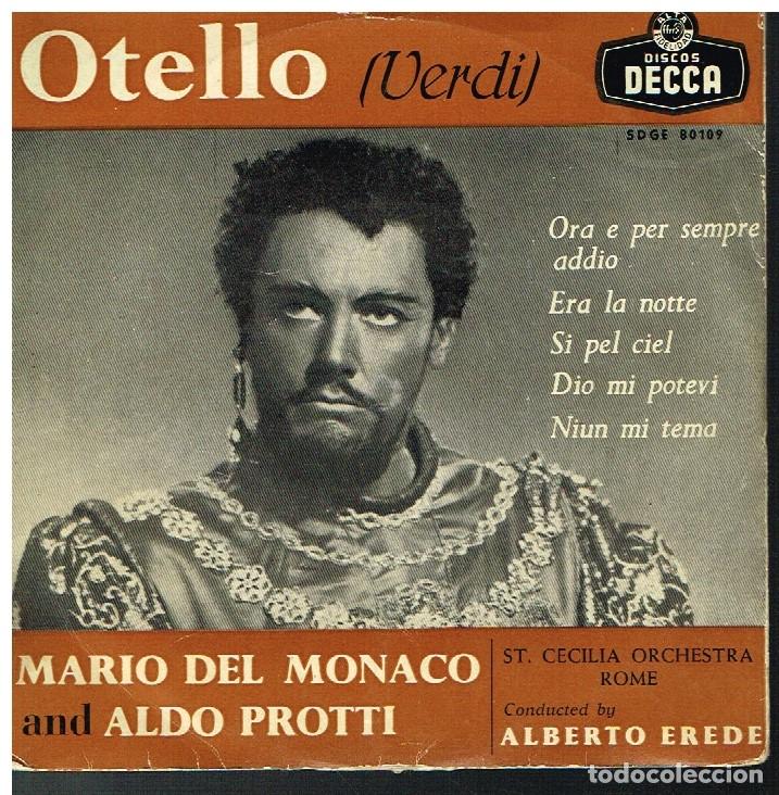 Discos de vinilo: MARIO DEL MONACO - OTELLO (VERDI) - EP 195? - Foto 1