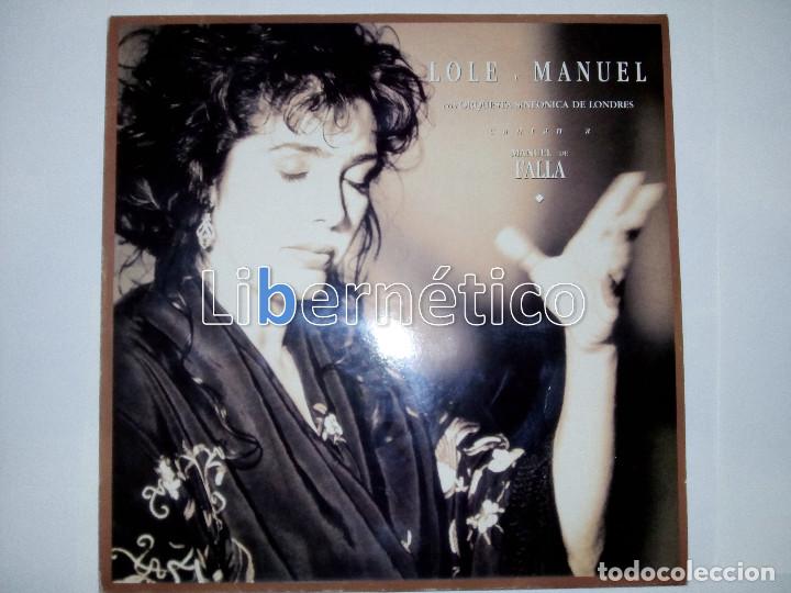 Discos de vinilo: Lole Y Manuel con Orquesta Sinf&oacute;nica de Londres &ndash; Cantan a Manuel de Falla - Foto 1