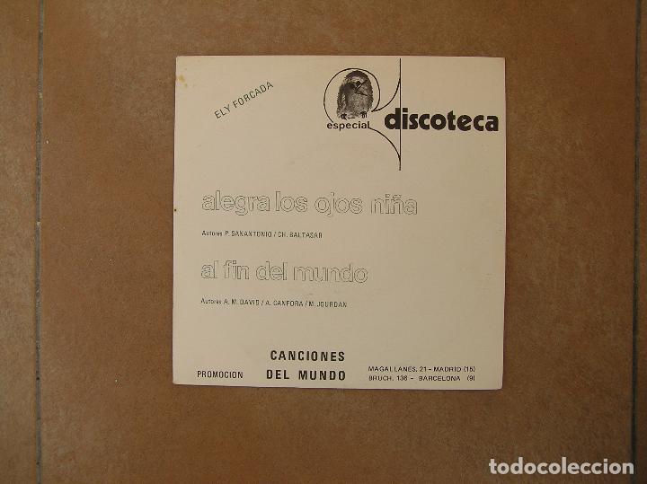 Discos de vinil: ELY FORCADA - ALEGRA LOS OJOS NI&Ntilde;A - CANCIONES DEL MUNDO 1975 - SINGLE - LE