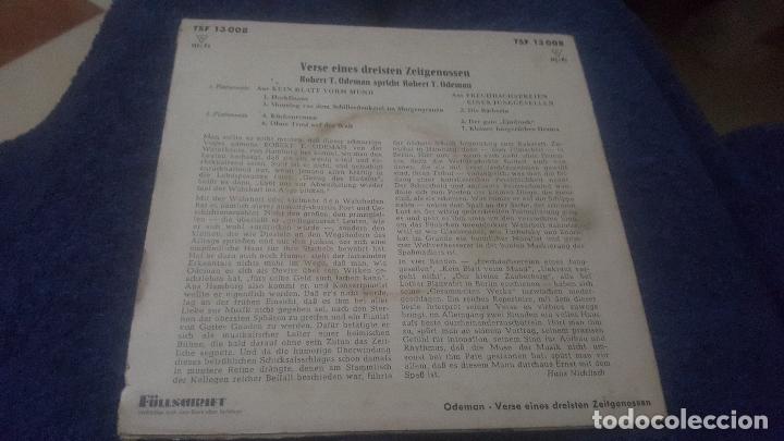 Discos de vinilo: WORT UND STIMME Robert T. Odeman - Foto 2