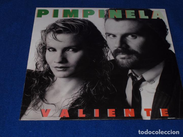 Discos de vinilo: PIMPINELA - VALIENTE - LP EPIC 1987 - Foto 4