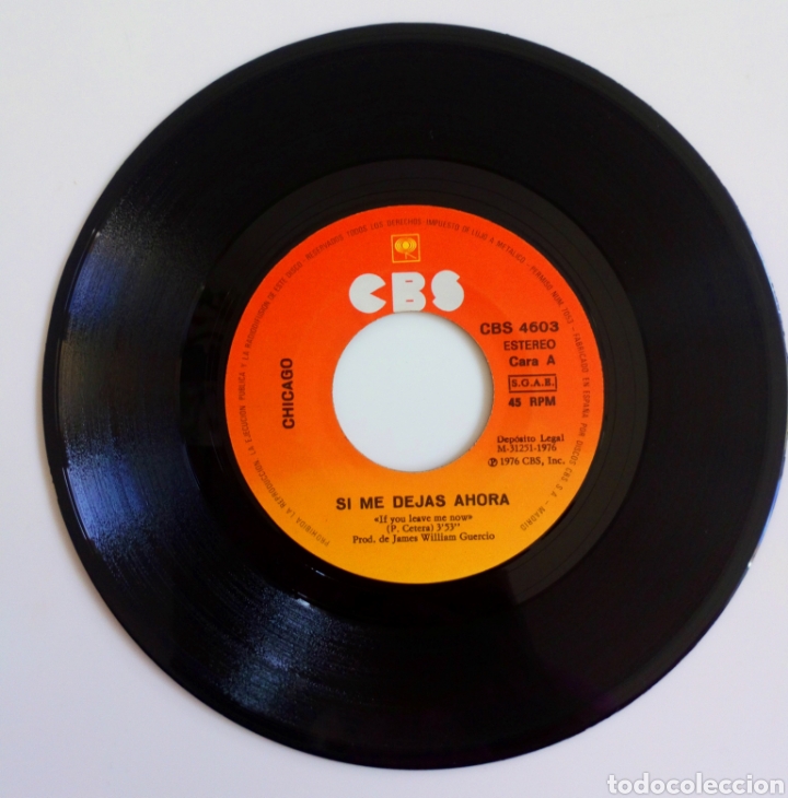 Discos de vinilo: CHICAGO. SI E DEJAS AHORA. 1976 SPAIN VINILO - Foto 3