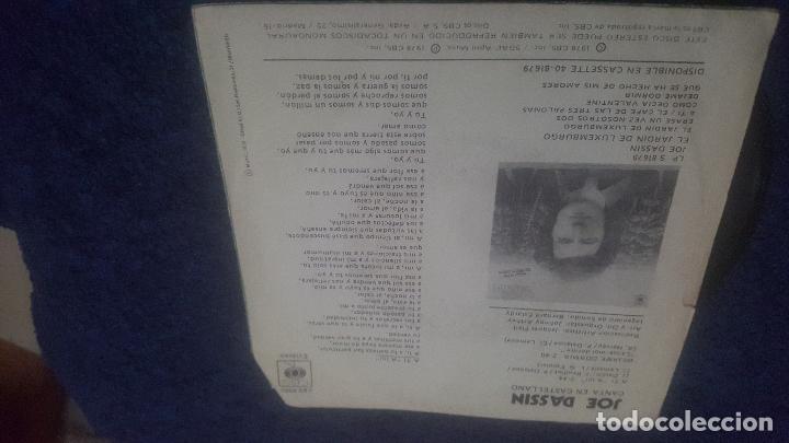 Discos de vinilo: JOE DASSIN A ti- D&eacute;jame dormir - Foto 3