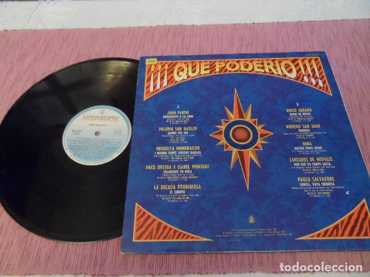 Discos de vinilo: RECOPILATORIO &iexcl;&iexcl;&iexcl;QUE PODERIO!!! LP 1989 - Foto 2