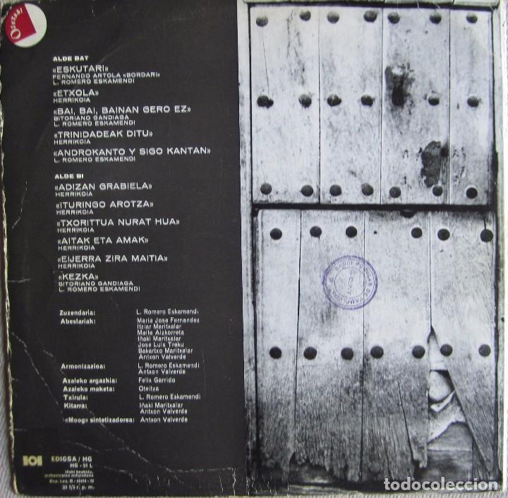 Discos de vinilo: OSKARBI: ESKUTARI. ROCK PROGRESIVO / FOLK VASCO - Foto 2