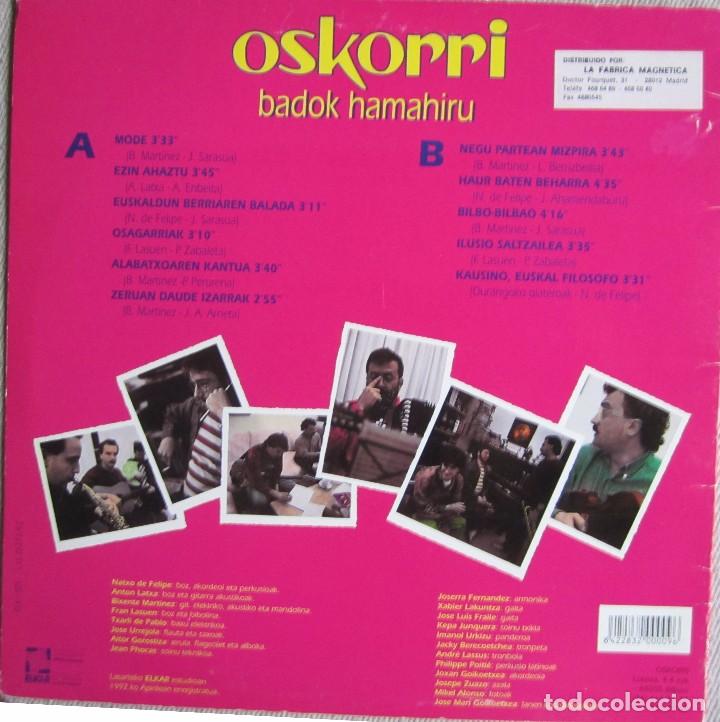 Discos de vinilo: OSKORRI: BADOK HAMAHIRU - FOLK VASCO - Foto 2