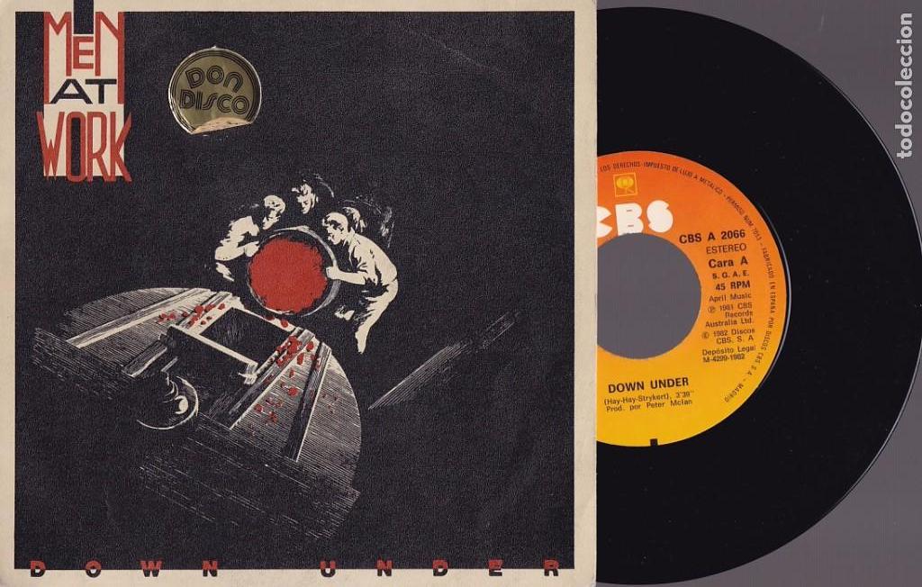 Discos de vinilo: MEN AT WORK - DOWN UNDER - CBS A 2066 / 1982 - Foto 1