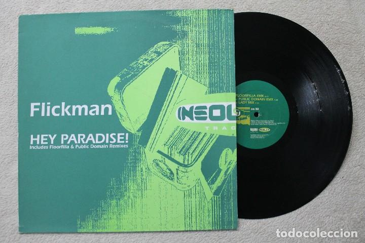 Discos de vinilo: FLICKMAN HEY PARADISE! MAXI SINGLE MADE IN SPAIN - Foto 1