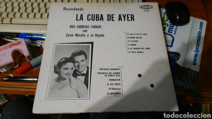 Discos de vinilo: Duo cabrisas farach lp la cuba de ayer - Foto 2