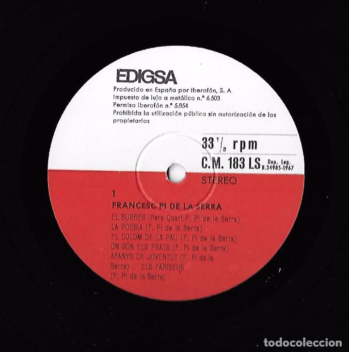Discos de vinilo: PI DE LA SERRA: FRANCESC PI DE LA SERRA - Foto 4