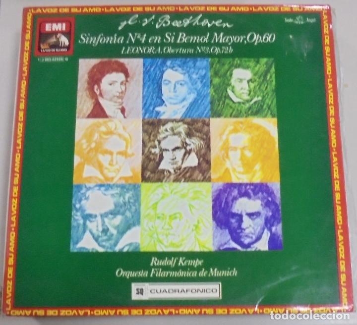 Disques de vinyle: LP. SINFONIA N&ordm; 4 EN SI BEMOL MAYOR, OP.60. LEONORA. OBERTURA N&ordm; 3, OP.72B. 1976
