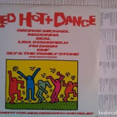 Discos de vinilo: VARIOUS - '' RED HOT + DANCE '' 2 LP + INNER 1992 USA GEORGE MICHAEL MADONNA SEAL EMF... Lote 101984987