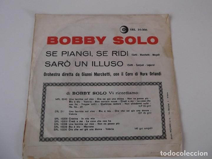 Discos de vinilo: BOBBY SOLO - Se piangi, se ridi - Foto 2
