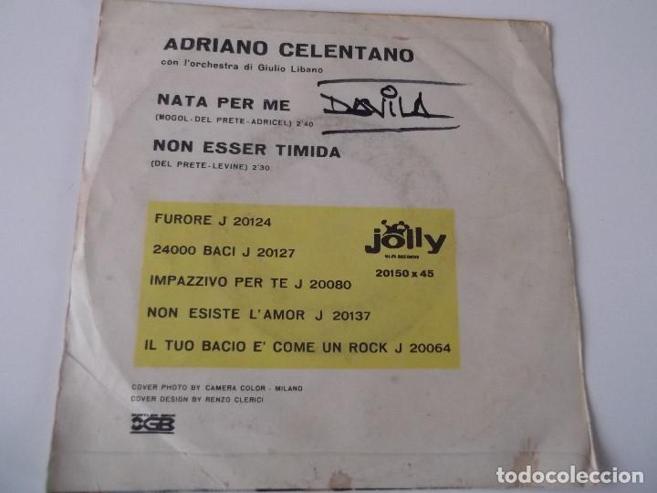 Discos de vinilo: ADRIANO CELENTANO - Nata per me - Foto 2