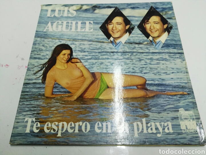 Disques de vinyle: Luis Aguile- LP Te espero en la playa- Ariola 1974 Espa&ntilde;a 4