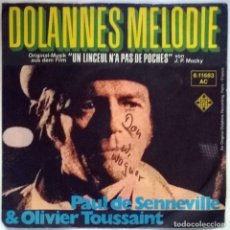 Discos de vinilo: PAUL DE SENNERVILLE & OLIVIER TOUSSAINT. DOLANNES MELODIE (BSO) TELEFUNKEN, GERMANY 1975 SINGLE. Lote 102106687