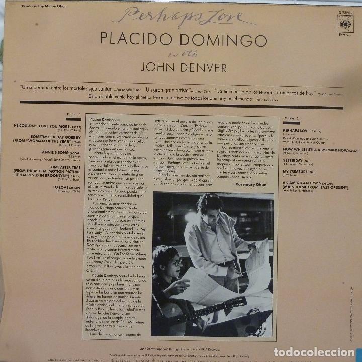 Discos de vinilo: PERHAPS LOVE - PLACIDO DOMINGO & JOHN DENVER - Foto 2 - 102148719